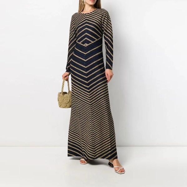 

2020 women black with gold patchwork long sleeve long maxi dress christmas fashion elegant celebrity evening party vestidos1, Black;gray