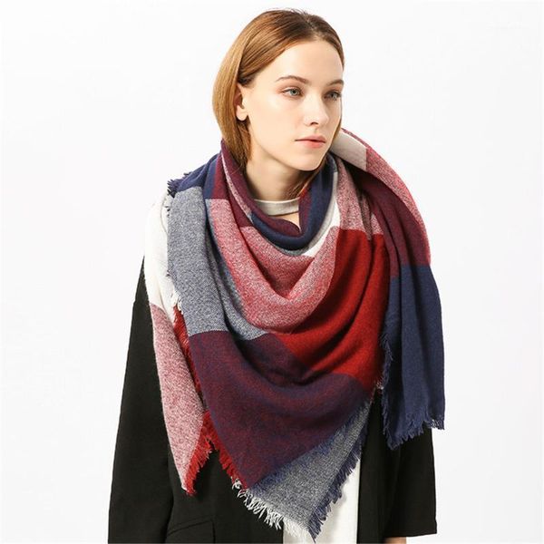 

135*130cm cashmere imitation shawl scarf autumn winter scarves men foulard square hijab ladies wrap muffler pareo female hijab1, Blue;gray