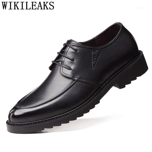 

dress shoes men leather oxford for italian chaussure homme mariage sapato social masculino erkek ayakkabi1, Black