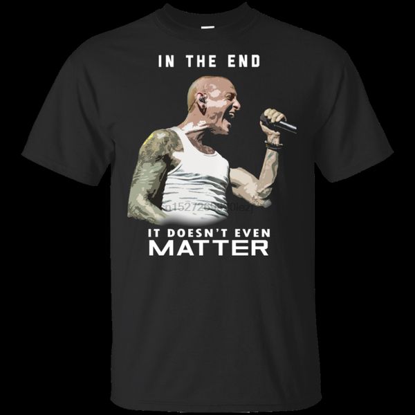 

chester bennington t shirt in the end it doesnt even matter t shirt black men sport hooded sweatshirt hoodie