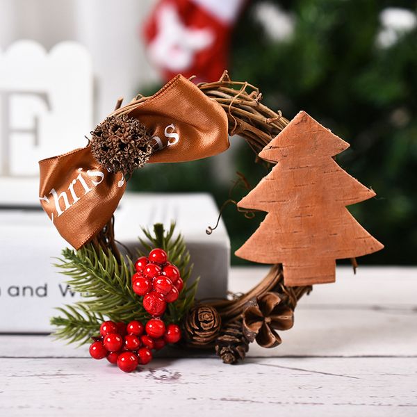 

ring artificial flowers garland christmas wreath rattan diy decor for wedding xmas tree window restaurant simulation wreaths