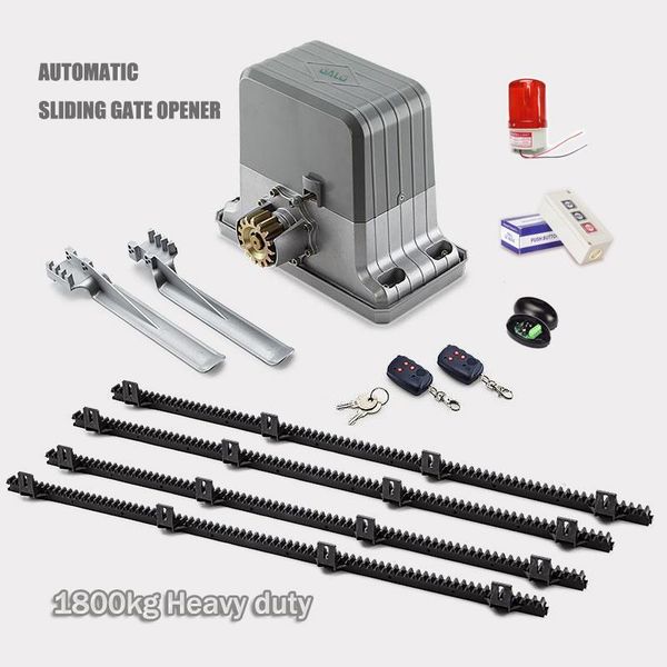 

fingerprint access control heavy duty remote automatic electric sliding gate motor opener with 4m nylon racks(sensor lamp keyfobs optional )