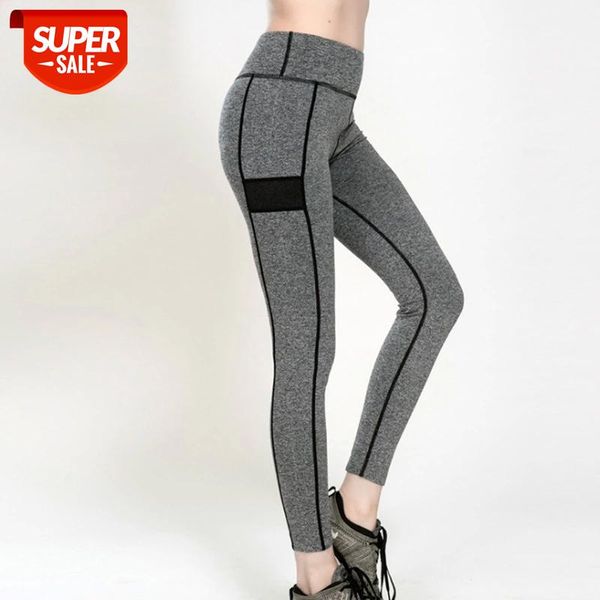 

normov workout women fashion patchwork high waist elastic push up ankle length spandex legging casual femme leggings #av5n, Black;white