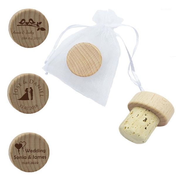 

party favor 50 pcs pesonalized high quanlity wine ser laster cork engraved wooden corks company logo wedding gift bottle ser1