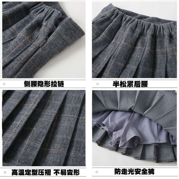 

skirt girls' new children's wear short in autumn and winter aofq, Blue