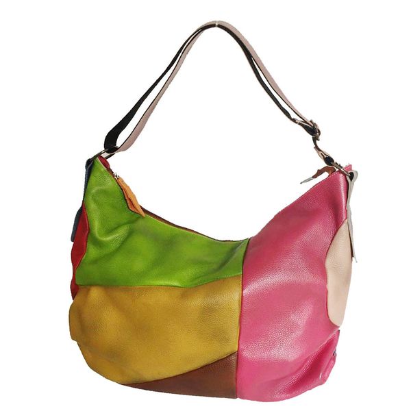 

2021 национальный женский кошелек старинные натуральные кожаные сумки на ремне через плечо crossbody сумка покрашенная радуга u3u3