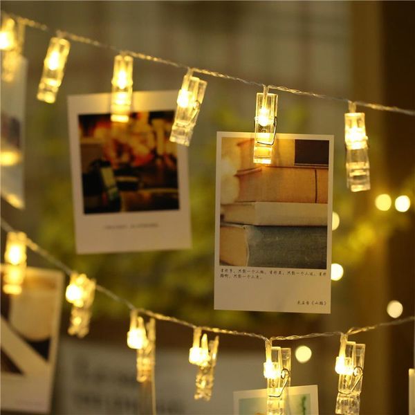 

1m photo clible holder holder светодиодные огни fairy гирлянда рождество новогодняя вечеринка свадьба дом внутреннее украшение батареи работ