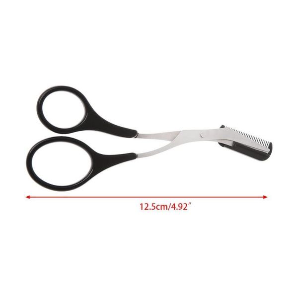 

women eyebrow trimmer scissors comb eyelash hair removal grooming cutter shaping q0kd women jllqog, Silver