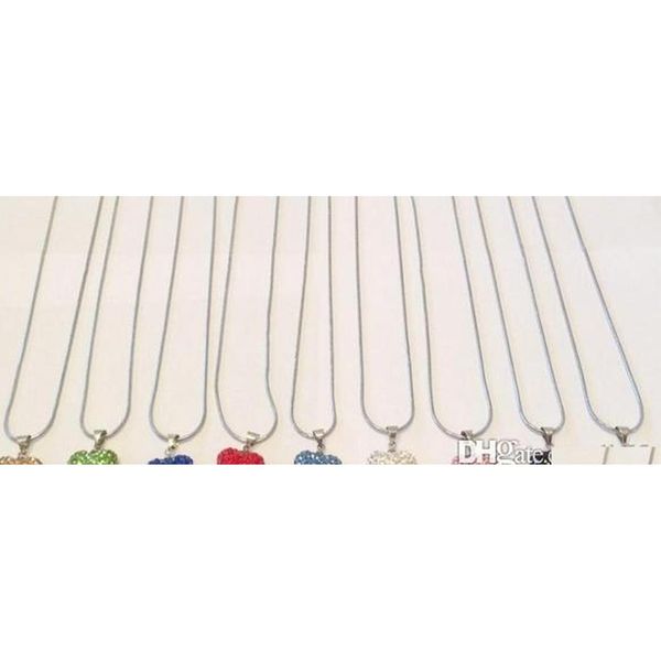 

wedding gift d7542 heart crystal crystal necklace silver plated rhinestone disco crystal bead necklace women jewelry gift g5tp0
