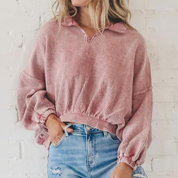 

women corduroy sweatshirt crop zipper stand collar sweatshirt women autum hoodies female sweatshirts pullover 1, Black