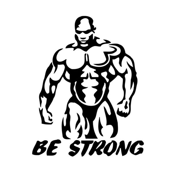 

11.7*14.6cm interesting bodybuilder be strong muscle fitness car stickers vinyl c12-0869