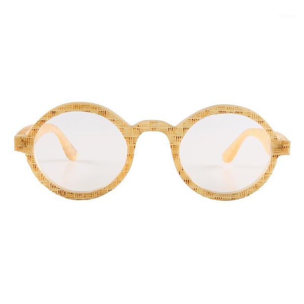 

round hand made horn frame glasses engraved pattern semitransparent jelly yellow optical eyeglasses spectacle eyewear sunglasses1, Black