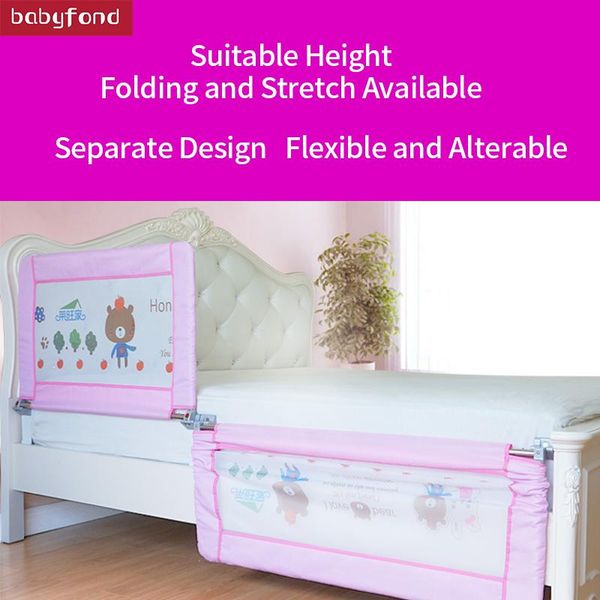 

baby gate baby bedrail bed safety guard rail folding crib rails fence for buffer-type beightening