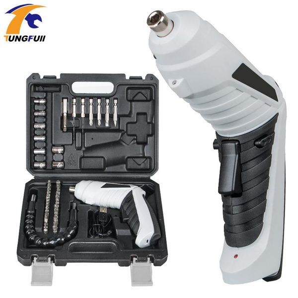 

1set 3.6v cordless power drill electric screwdriver rechargeable screw driver kit maximum screw diameter abs makings