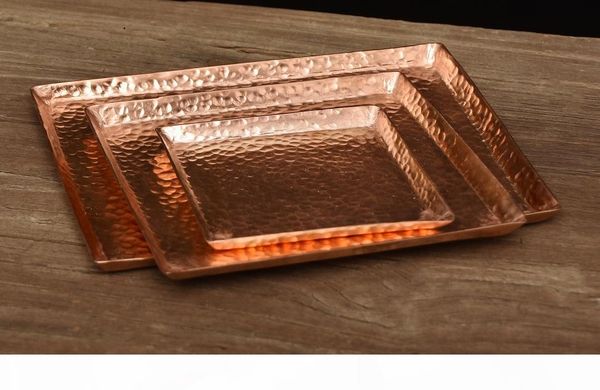 

1pc 3size handmade pure copper tea espresso coffee plate palace style dishes for coffee cup