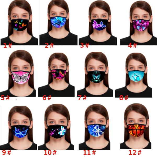 

butterfly designer masks cotton printed 3d mouth women men resuable washable protective mask 21 styles hh9-3083