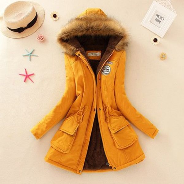 

new slim women winter jacket coat 2019 thick warm hooded down coat cotton parkas women jacket plus size female wadded jacket y200107, Black
