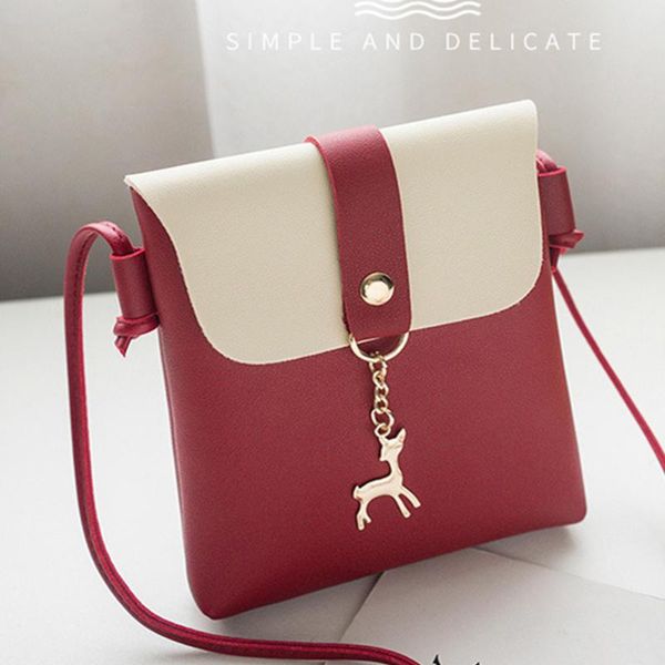 

women shoulder bag women cute deer small bags designer ladies messenger pu material fashion solid handmade bags