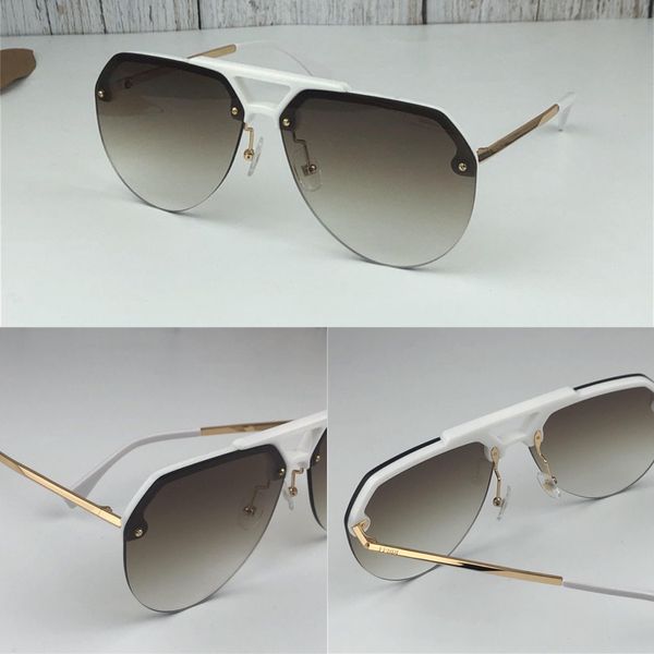 

new fashion men sunglasses pilot frameless 0083 design men fashion metal frame design with case, White;black