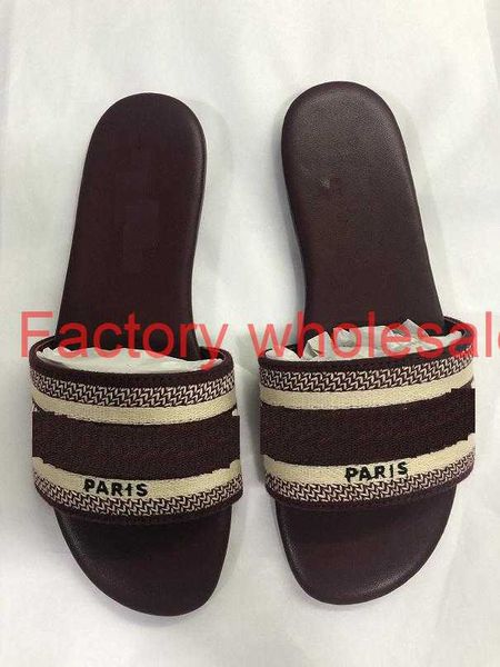 

luxury designer leather ladies sandals summer flat slipper fashion beach cartoon big head slipper rainbow letters slippers women shoes, Black