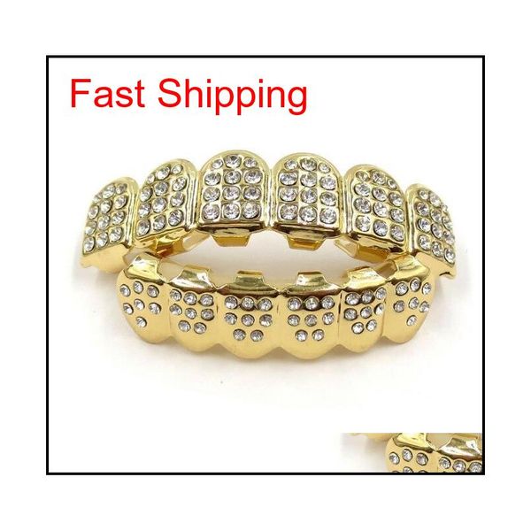 

gold grills hip hop gold iced out cz diamonds teeth silver hiphop jewelry gold teeth grillz rhinestone botto jllson dayupshop, Black