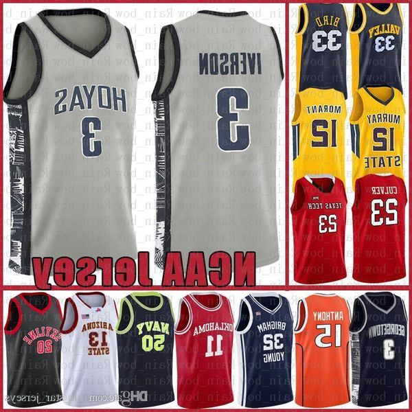 

iverson ncaa georgetown university kyrie stephen 30 curry irving dwyane 3 wade lebron 23 james kawhi basketball jersey leonard gary payton