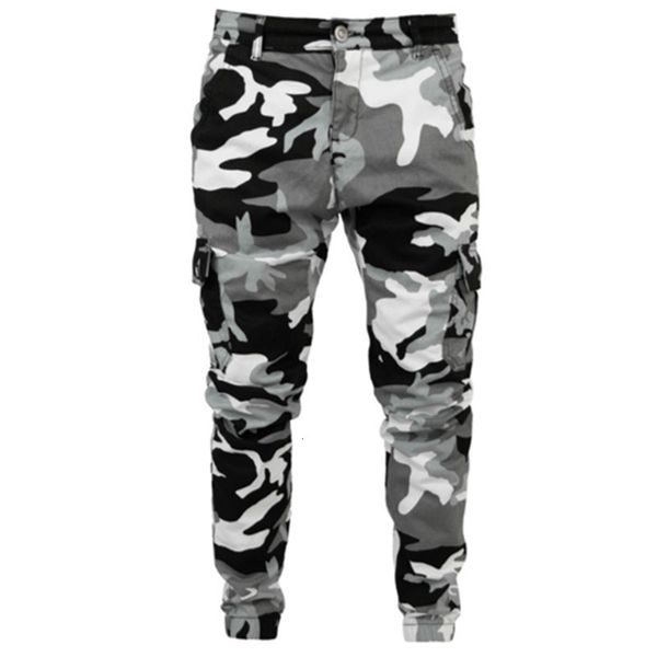 

autumn of 2021 men america new multi-pocket camouflage men's cargo pants sweatpants bs2t, Black