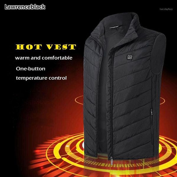 

men's vests men women electric heated vest heating waistcoat usb thermal warm men's cloth winter jacket 65641, Black;white