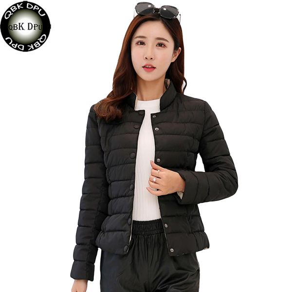 

casual slim waist parka jacket women streetwear baseball jacket fashion korean down cotton puffer coat oversized jacket 201027, Black