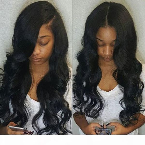 

sale high density glueless full lace wigs brazilian human hair wavy lace front wigs for black women with baby hair, Black;brown