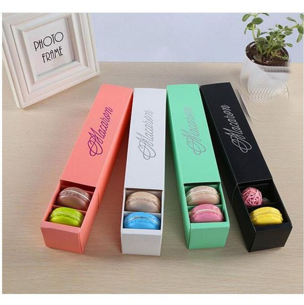 

macaron box cake box biscuit muffin box 20.3*5.3*5.3cm black blue gre jlllvq sinabag