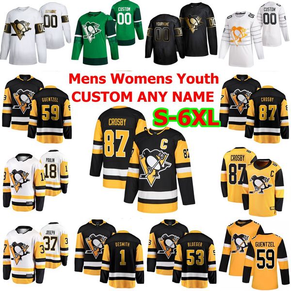 

s-6xl all star pittsburgh penguins hockey джерси брайан раст марк петерсон zach aston-reese эван родригес энтони angello пользовательские st, Black;red