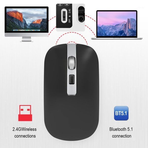 

mice m50 dual mode wireless mouse silent computer 2.4ghz + bluetooth 5.1 ergonomic for pc laptablet1