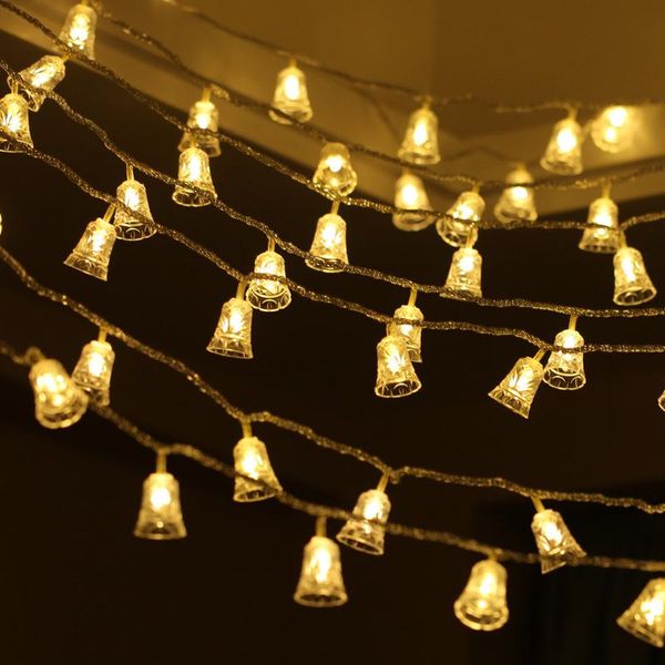 

party decoration glowing waterproof led christmas bell string lights colourful twinkle lamp holiday garden