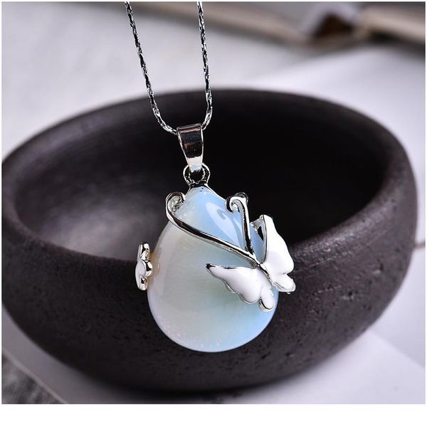 

1pc natural crystal rose quartz amethyst butterfly pendant mineral jewelry couple decoration christmas & diy gift qylnpu, Black