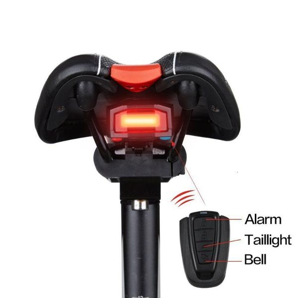

antusi smart rear bicycle light intelligent sensor anti-theft alarm bike taillight usb rechargeable cycling flash tail lamp