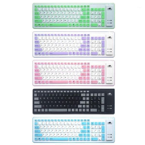 

foldable silicone keyboard usb wired silicon flexible soft keyboard for lapq6pa1
