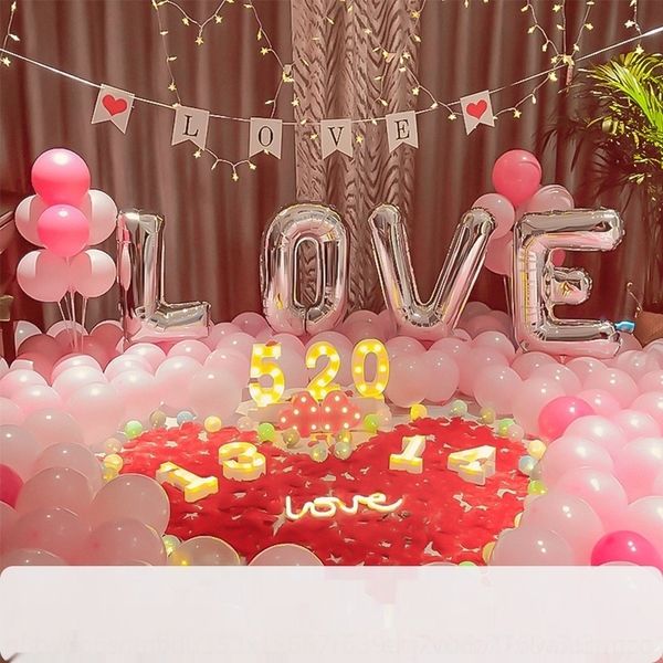 

qeigw ins wedding arrangement romantic proposal day wedding arrange decoration valentine's letter light trunk bongn lighting decoration