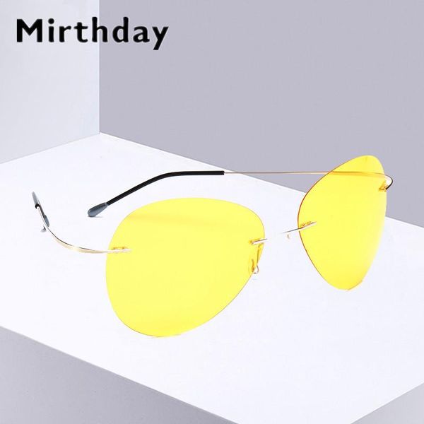 

sunglasses mirthday 100% pure titanium rimless men polarized screwless frameless ultra light hingeless sun glasses night vision, White;black