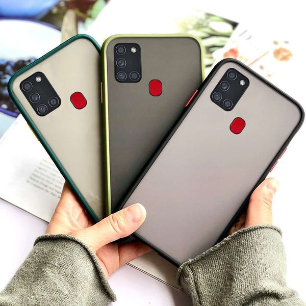 

qasamsung galaxy shockproof matte case, samsung galaxy a21s a217f tpu shockproof caselk