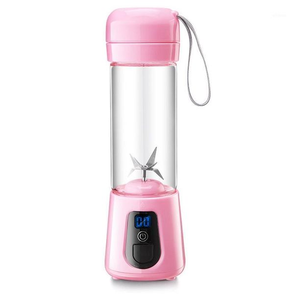 

juicers portable blender, usb rechargeable single-cup personal smoothie and juicer fruit blender (6 blades), 15 oz mul1
