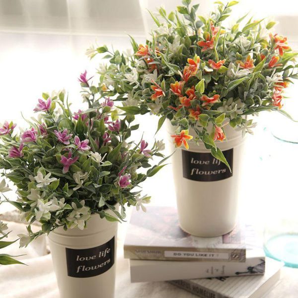 

decorative flowers & wreaths 1pc artificial fake plastic non-toxic snake orchid floral bouquet creative home wedding party decor flowers1