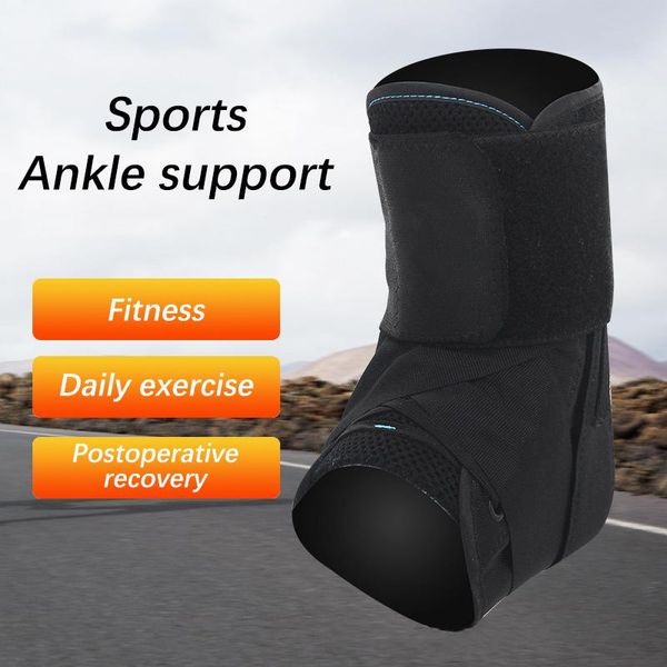 

ankle support black knitting compression brace sleeve, foot protection with anti-slip strap, for sports fitness men women, Blue;black
