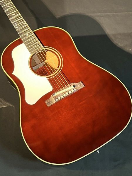 

1960's j-45 wine red adj lefty guitar