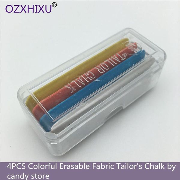 

ozxhixu 4pcs colorful erasable fabric tailor's chalk dressmakers chalk diy clothing making sewing tools 77691, Black