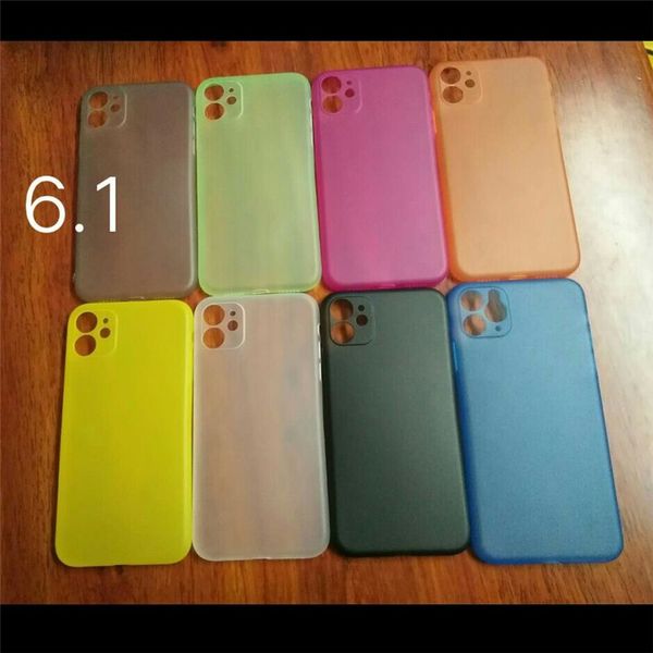 Ultrafino Magro Matte fosco PP Phone Case Coveraged completa transparente flexível caso capa para o iPhone 12 Mini 11 Pro Max XS XR 7 8 6S Além disso,