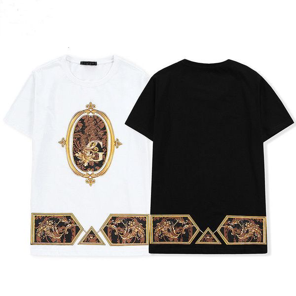 

fashion mens t shirt summerhip hop t-shirt womens print essentials streetwear casual cotton couple t-shirt pullover top, White;black