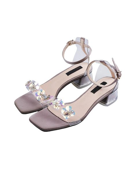 

sandals female fairy wind 2020 new summer wild ins tide diamond with a word with thick heels high heels, Black