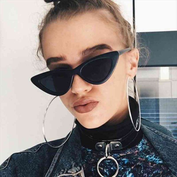 

black cute retro cat eye sunglasses women small white red vintage female brand designer eyeglasses, White;black