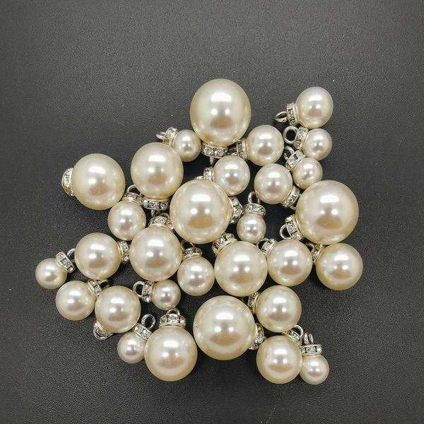 

new 8/10/12/14/16mm acrylic pearl pendant beads charm earrings ornaments jewelry making new 8/10/12 qyllbf, Black